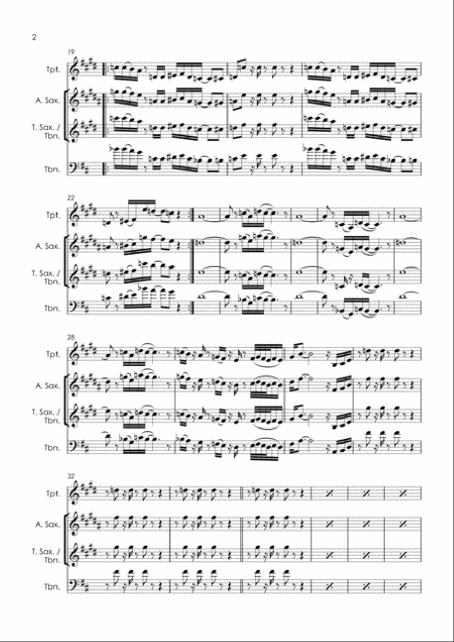 Cut The Cake Tenor Saxophone scores gallery preview page 4