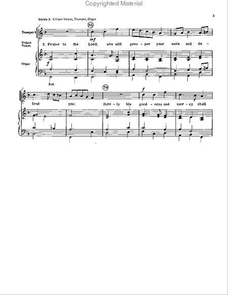 Praise to the Lord, the Almighty Choir scores gallery preview page 5