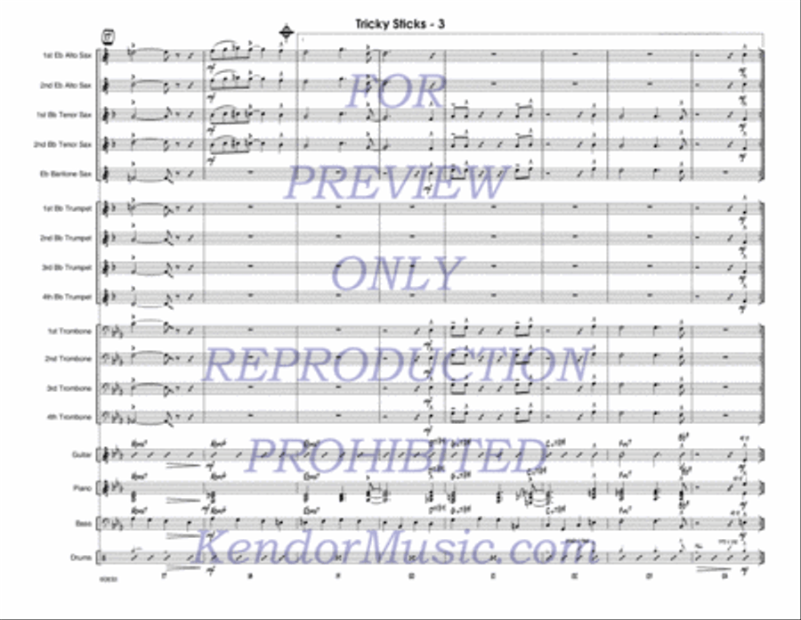 Tricky Sticks Jazz Ensemble scores gallery preview page 4