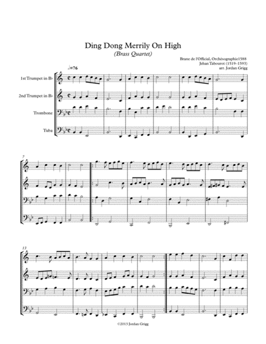 Ding Dong Merrily On High (Brass Quartet) image number null