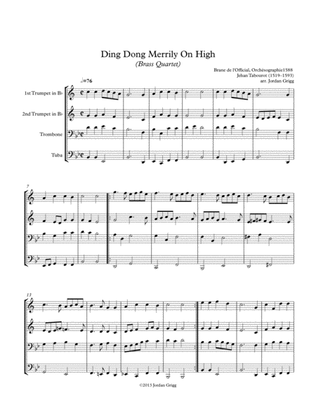Book cover for Ding Dong Merrily On High (Brass Quartet)