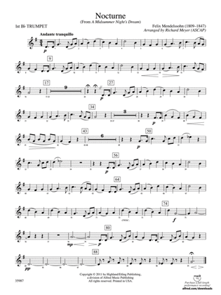 Nocturne (from A Midsummer Night's Dream): 1st B-flat Trumpet