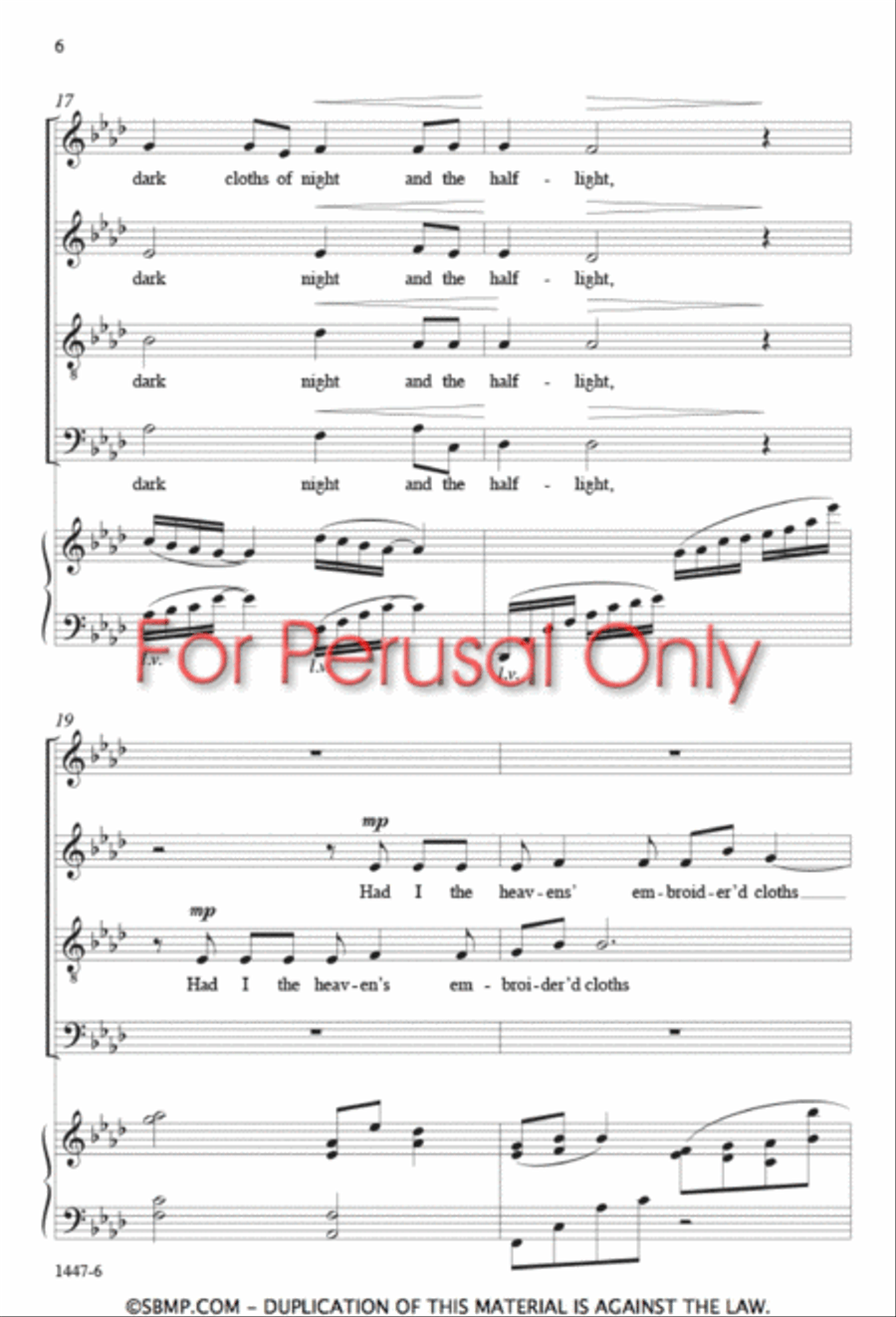 Tread Softly - SATB Octavo 4-Part scores gallery preview page 5