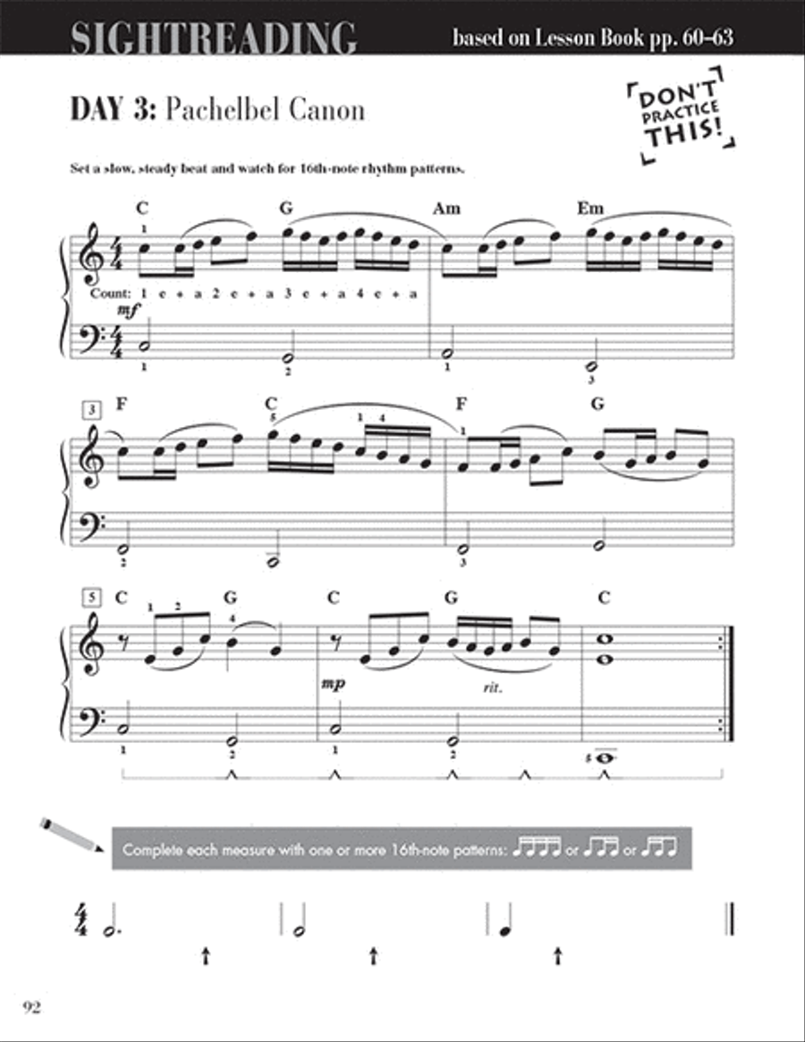 Level 3B - Sightreading Book Piano Method scores gallery preview page 7