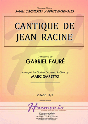 Cantique de Jean Racine - Gabriel FAURE - for Clarinet Ensemble