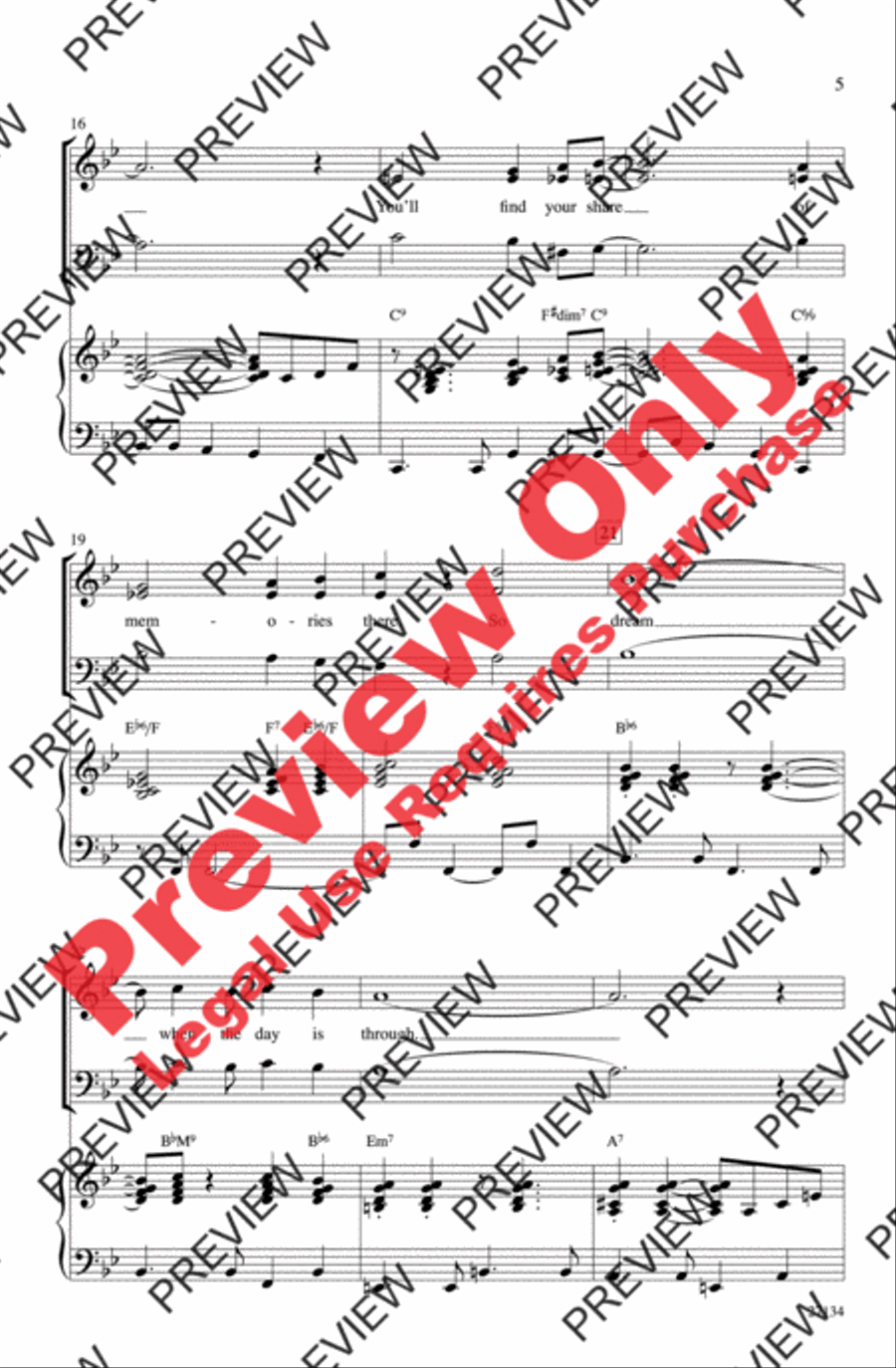 Dream 3-Part scores gallery preview page 5