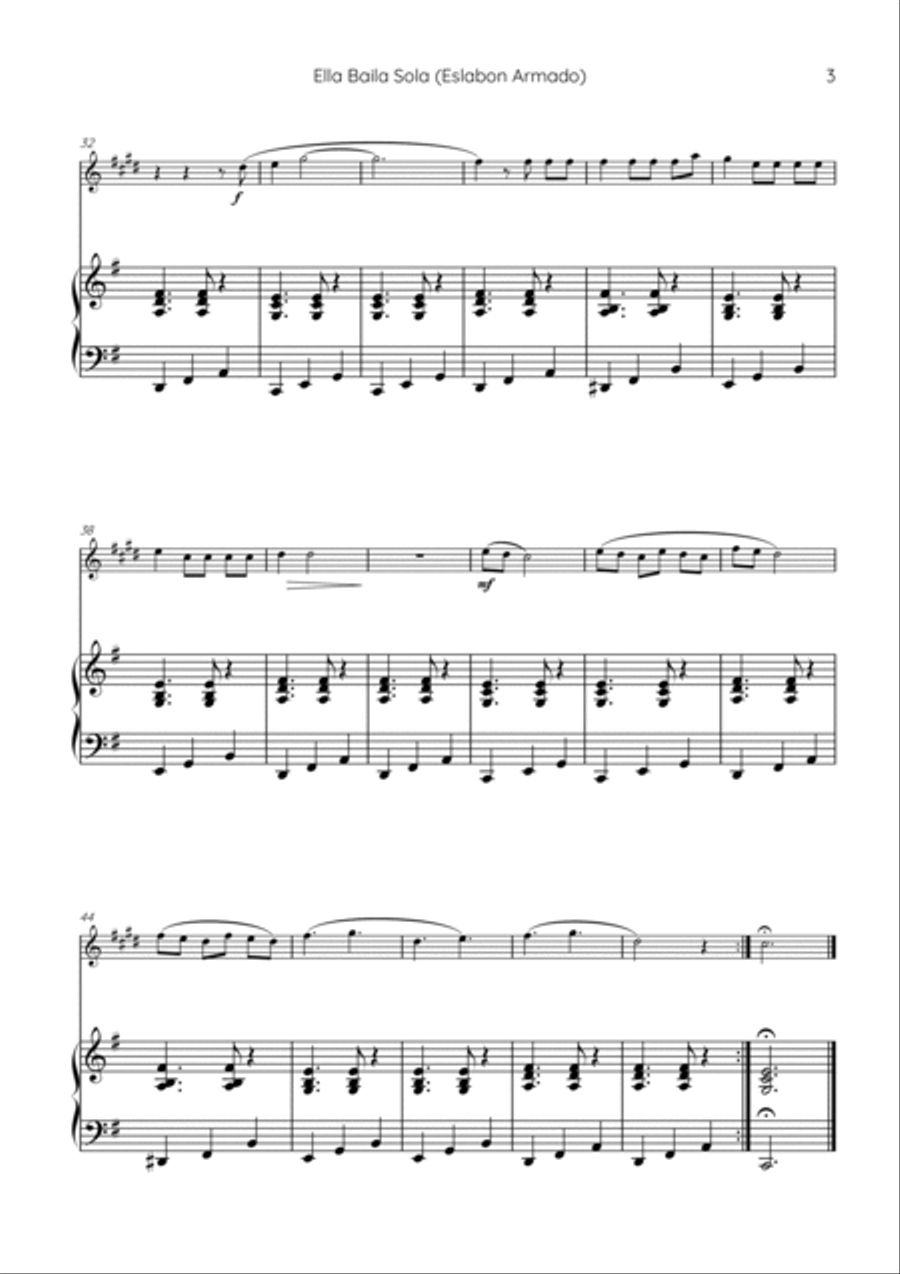 Ella Baila Sola Alto Saxophone scores gallery preview page 3