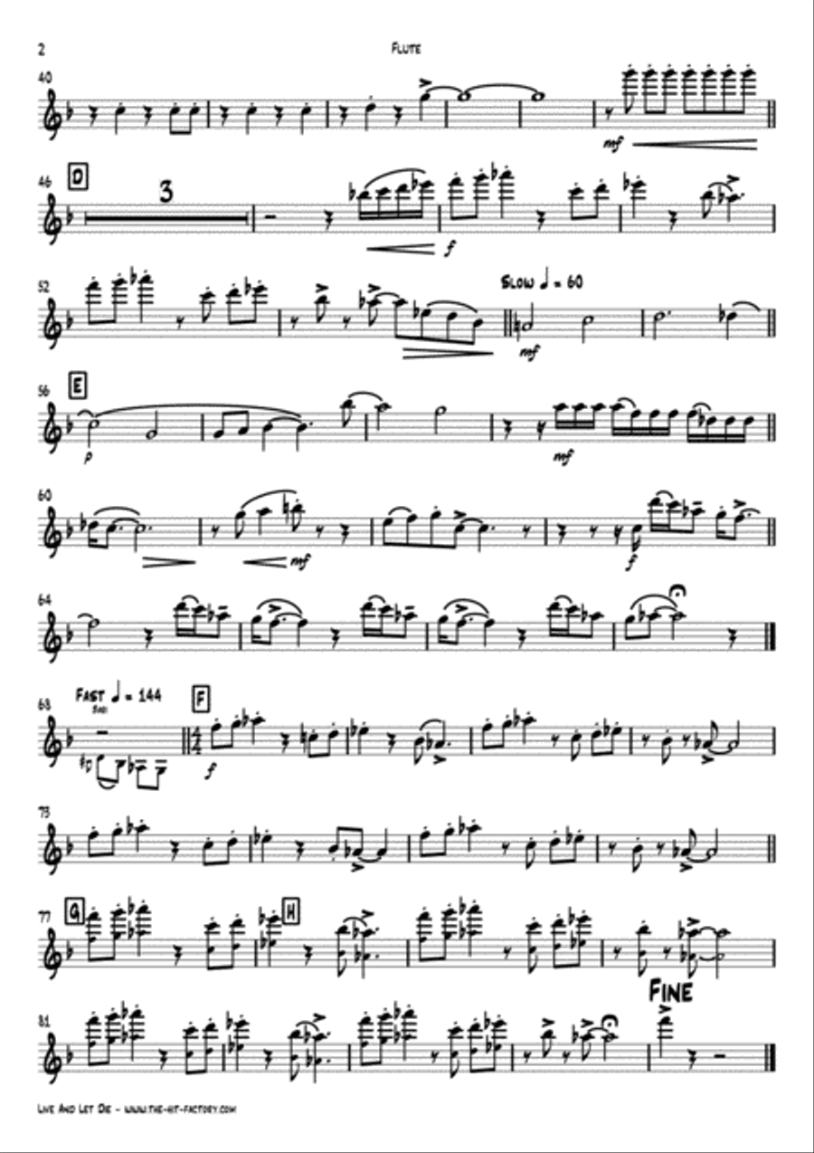 Live And Let Die Woodwind Quintet scores gallery preview page 6
