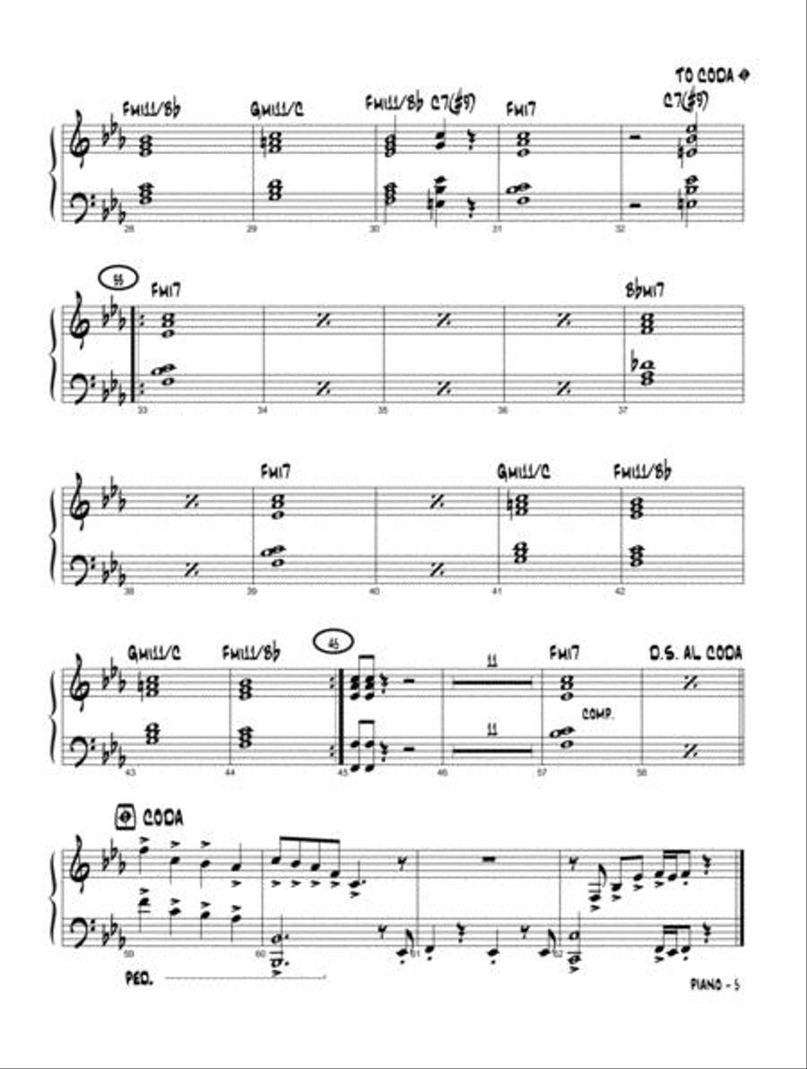 Aebersold Jazz Ensemble, Vol. 1 - Piano Jazz Ensemble scores gallery preview page 5