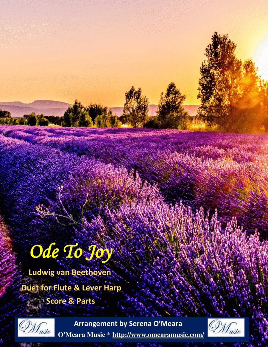 Ode to Joy, Duet for Flute & Lever Harp Flute scores gallery preview page 1