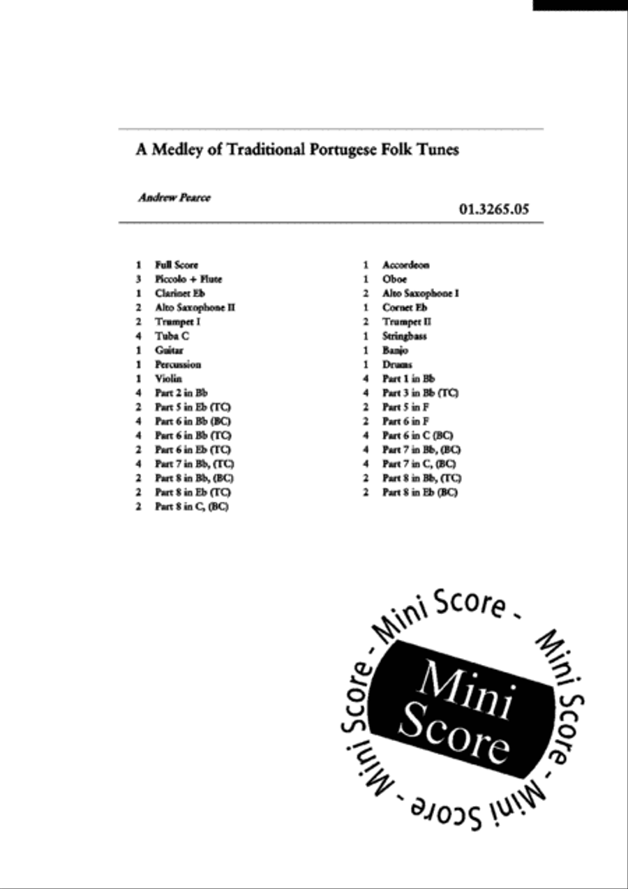 Traditional Portugese Folk Tunes Concert Band scores gallery preview page 4
