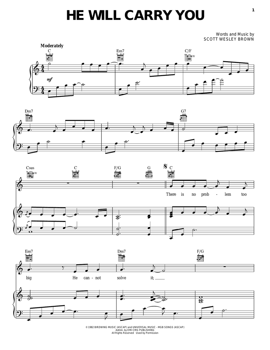 He Will Carry You Acoustic Guitar scores gallery preview page 1