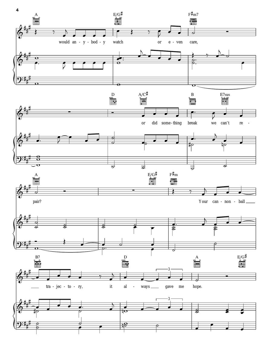 Pictures In My Head Piano, Vocal, Guitar scores gallery preview page 4