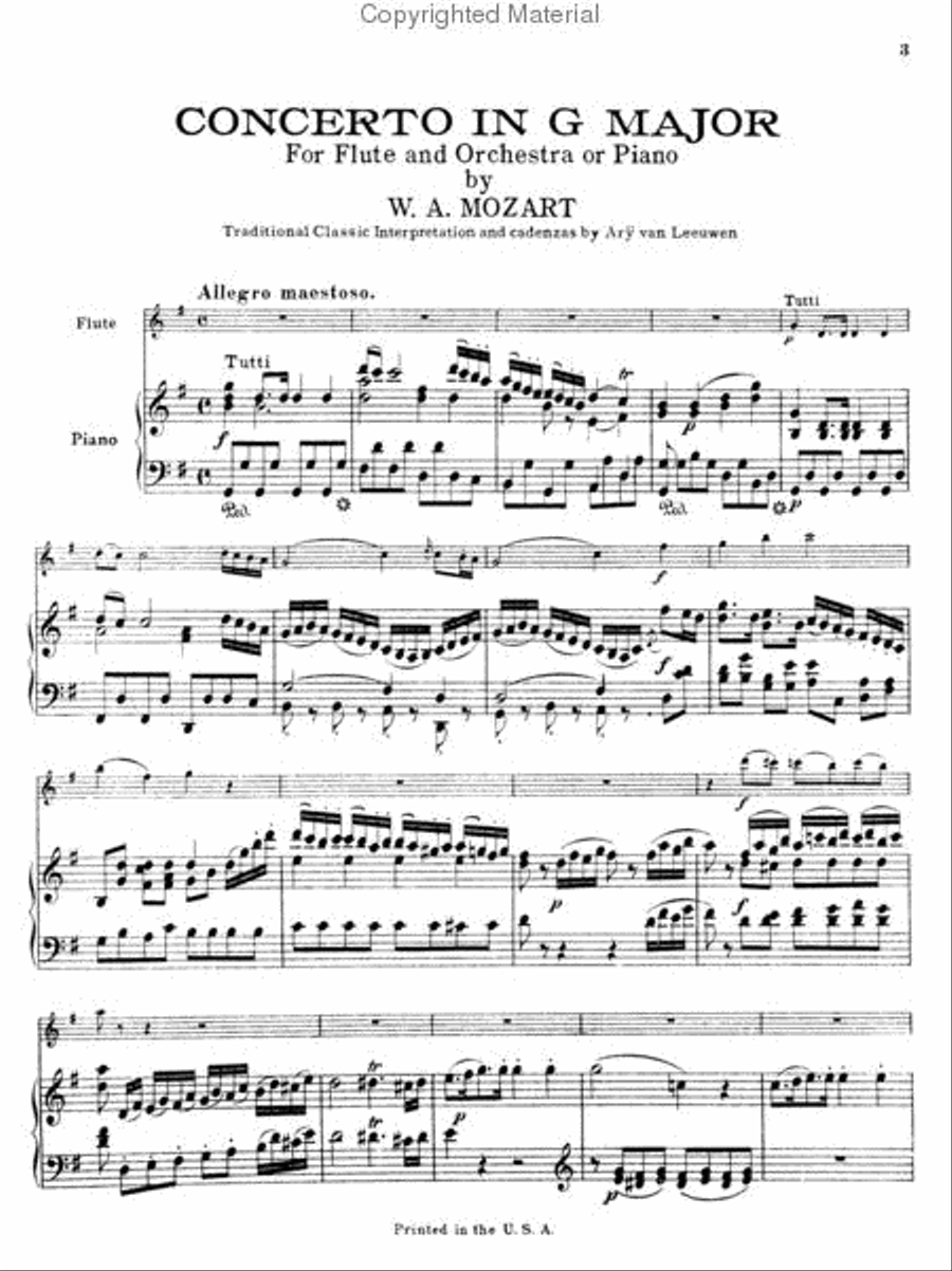 Concerto in G, K313 Concerto in G, K313 Flute scores gallery preview page 3