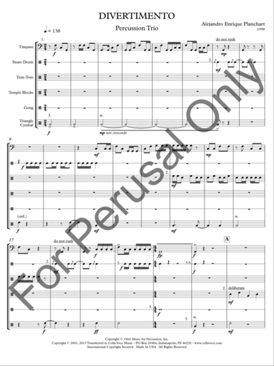 Divertimento Percussion scores gallery preview page 2