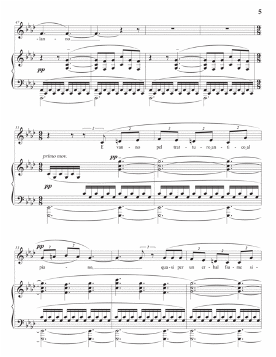 PIZZETTI: I pastori (transposed to F minor) Voice scores gallery preview page 6