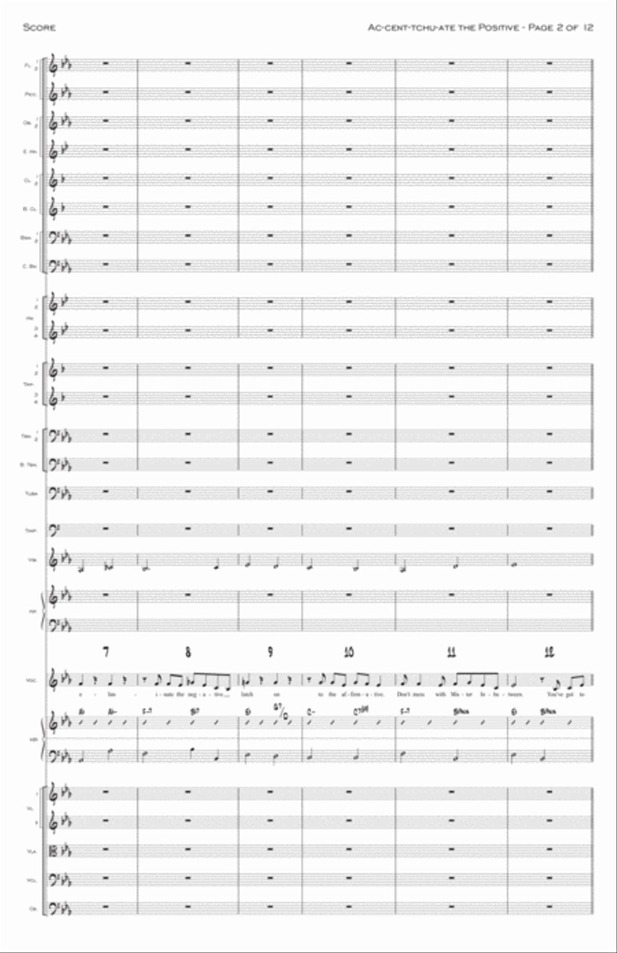 Ac-cent-tchu-ate The Positive Full Orchestra scores gallery preview page 2