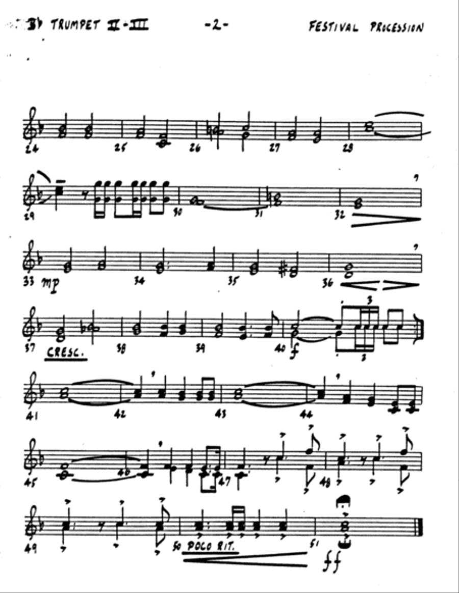 Festival Procession Trumpet scores gallery preview page 6