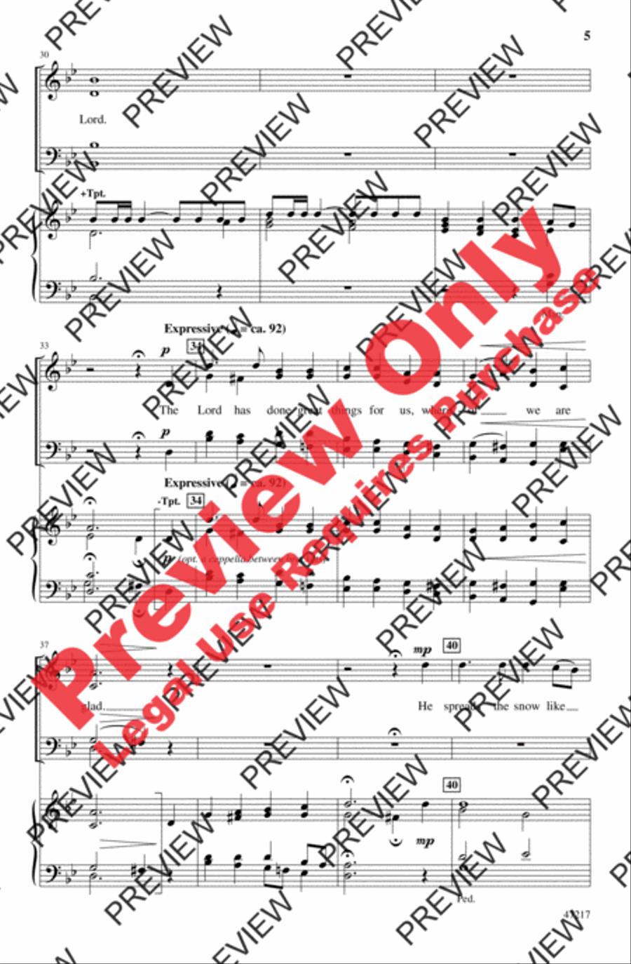 A Psalm of Praise 4-Part scores gallery preview page 5