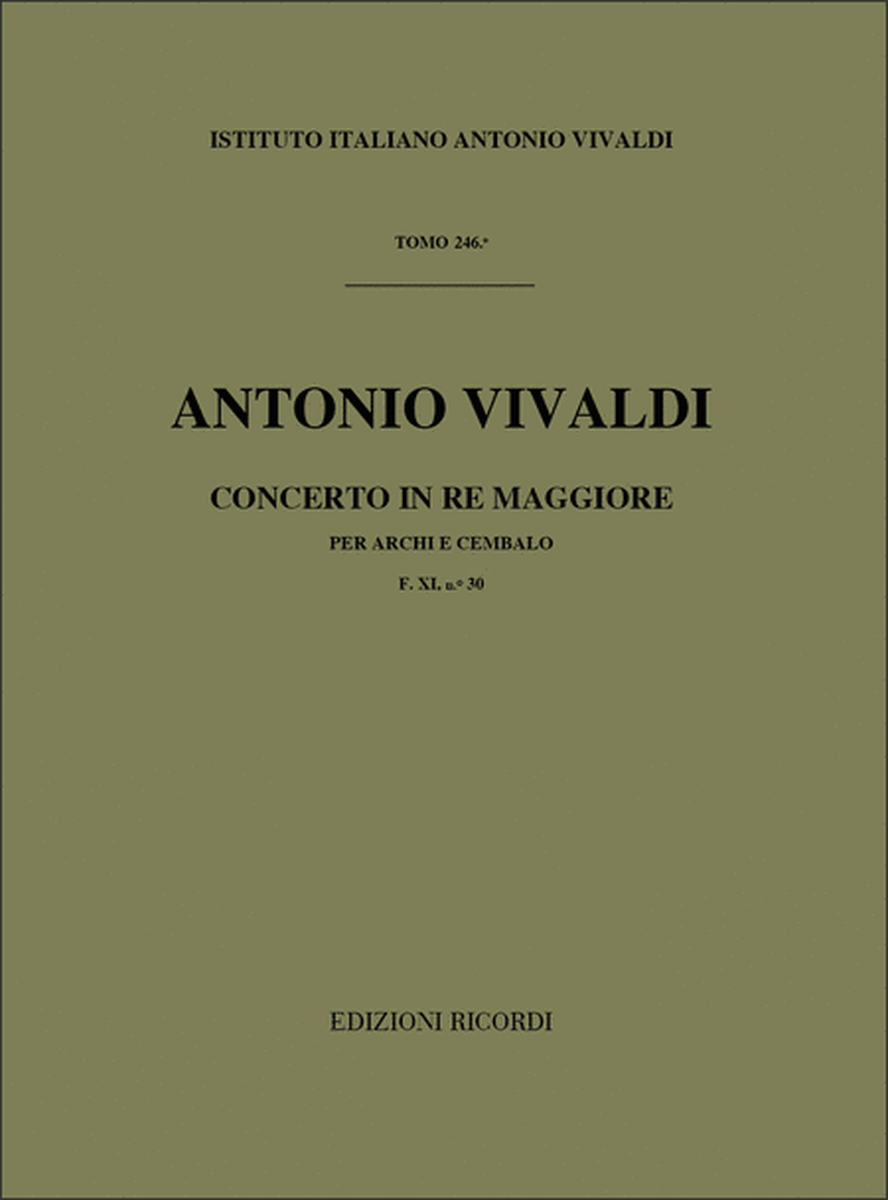 Concerto Per Archi E B.C.: In Re Rv 121