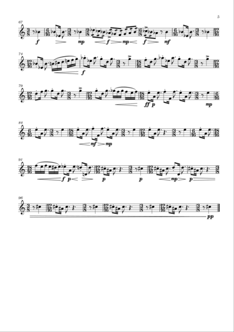 Three Palindromes Chamber Music scores gallery preview page 5