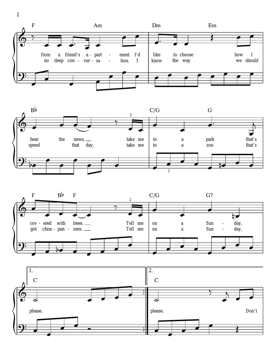 Tell Me On A Sunday Voice scores gallery preview page 2