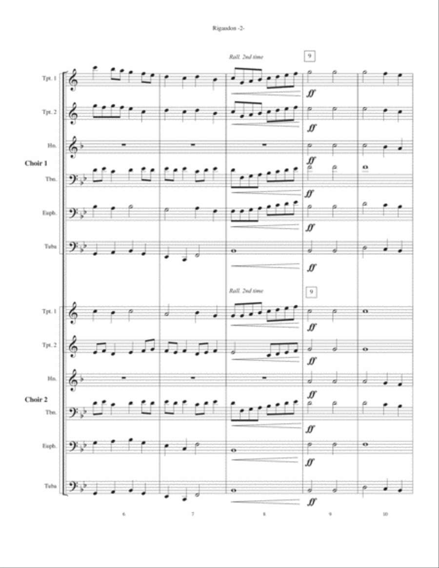 Rigaudon Brass Ensemble scores gallery preview page 3