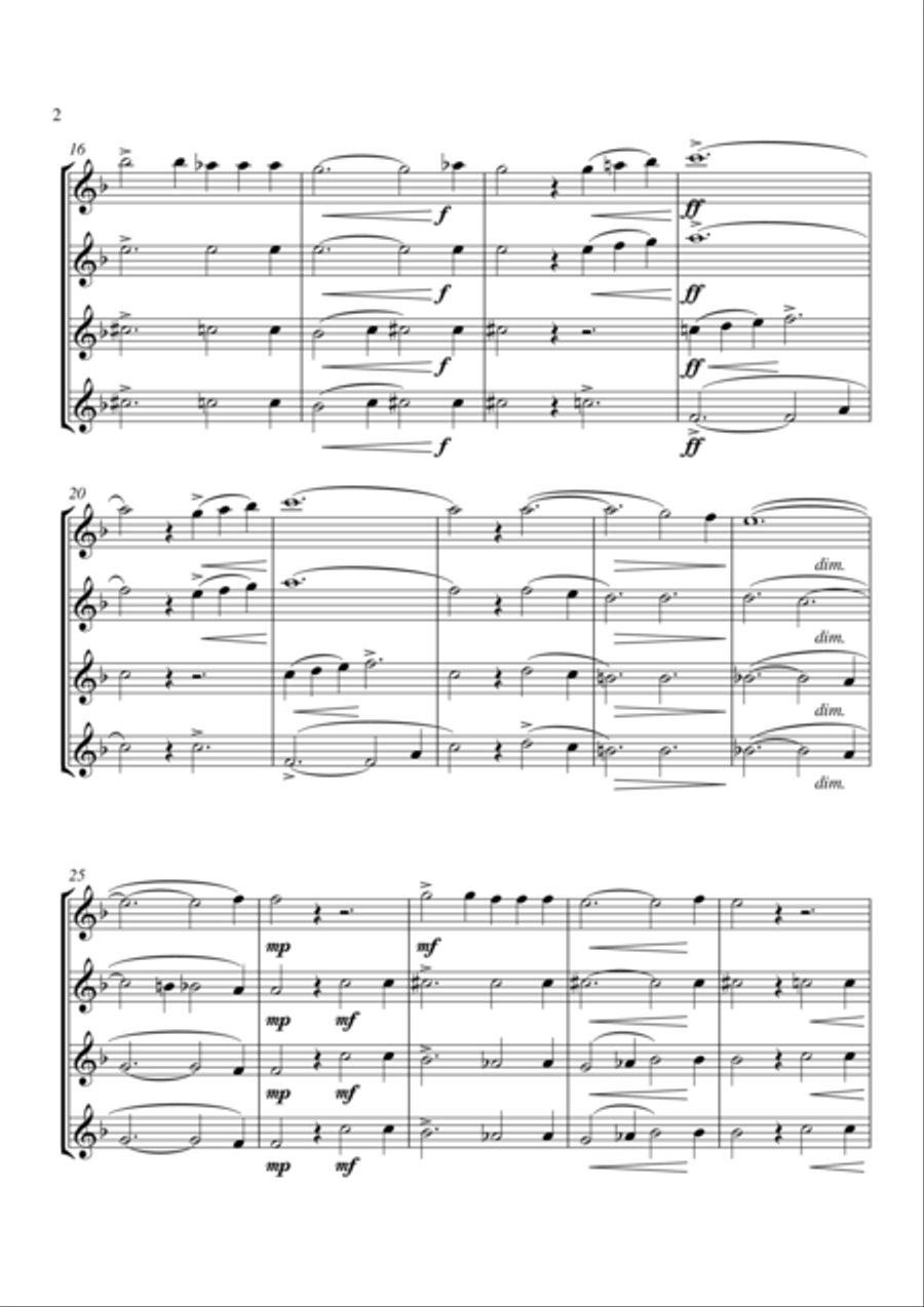 O Salutaris Hostia I O Salutaris Hostia I Flute Quartet scores gallery preview page 3