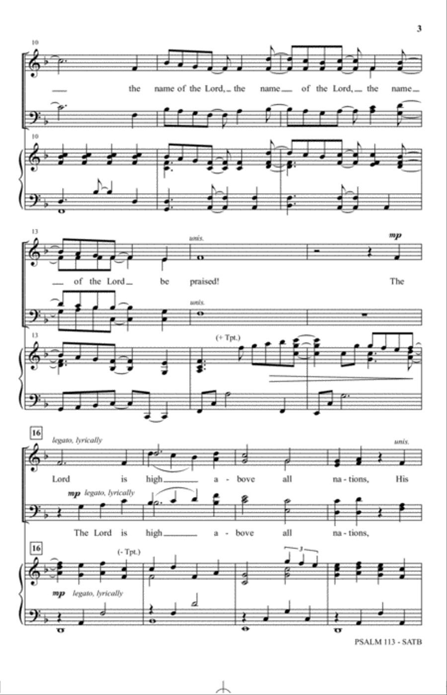 Psalm 113 4-Part scores gallery preview page 2