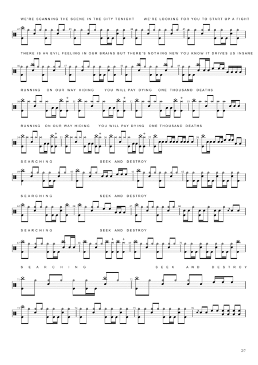 Seek & Destroy Drum Set scores gallery preview page 2