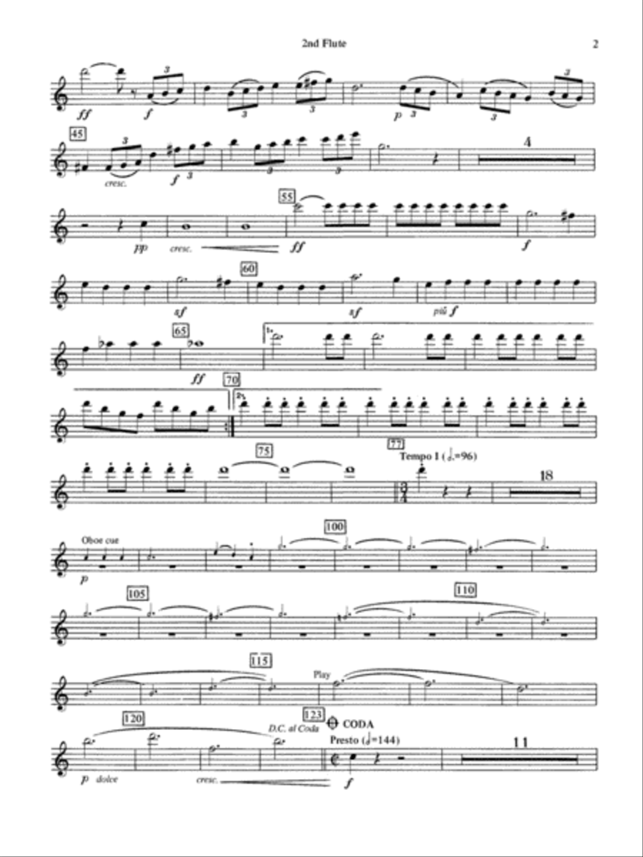 Beethoven's 5th Symphony, Finale: 2nd Flute Full Orchestra scores gallery preview page 2