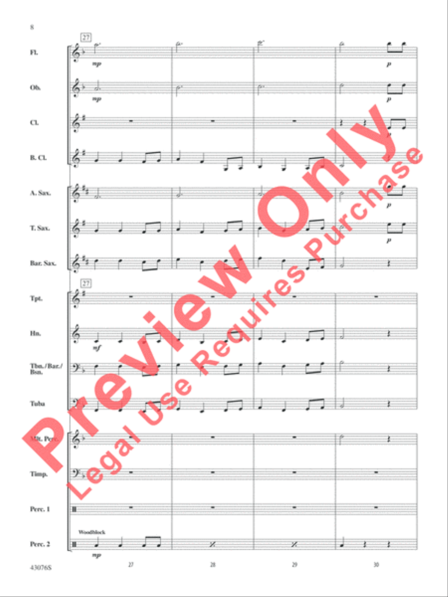 Las Mañanitas Concert Band scores gallery preview page 9
