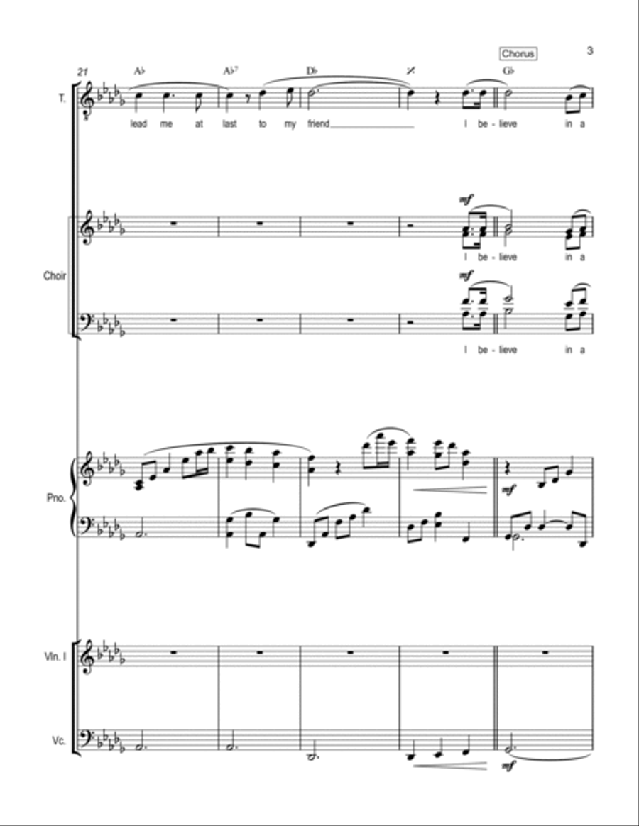 I Believe In A Hill Called Mt Calvary Choir scores gallery preview page 3