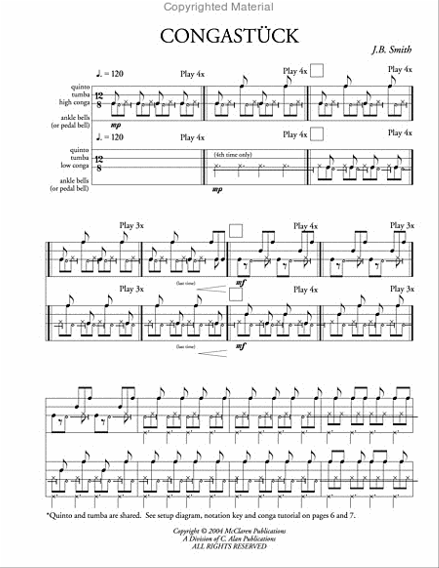CongaStuck Percussion Ensemble scores gallery preview page 2