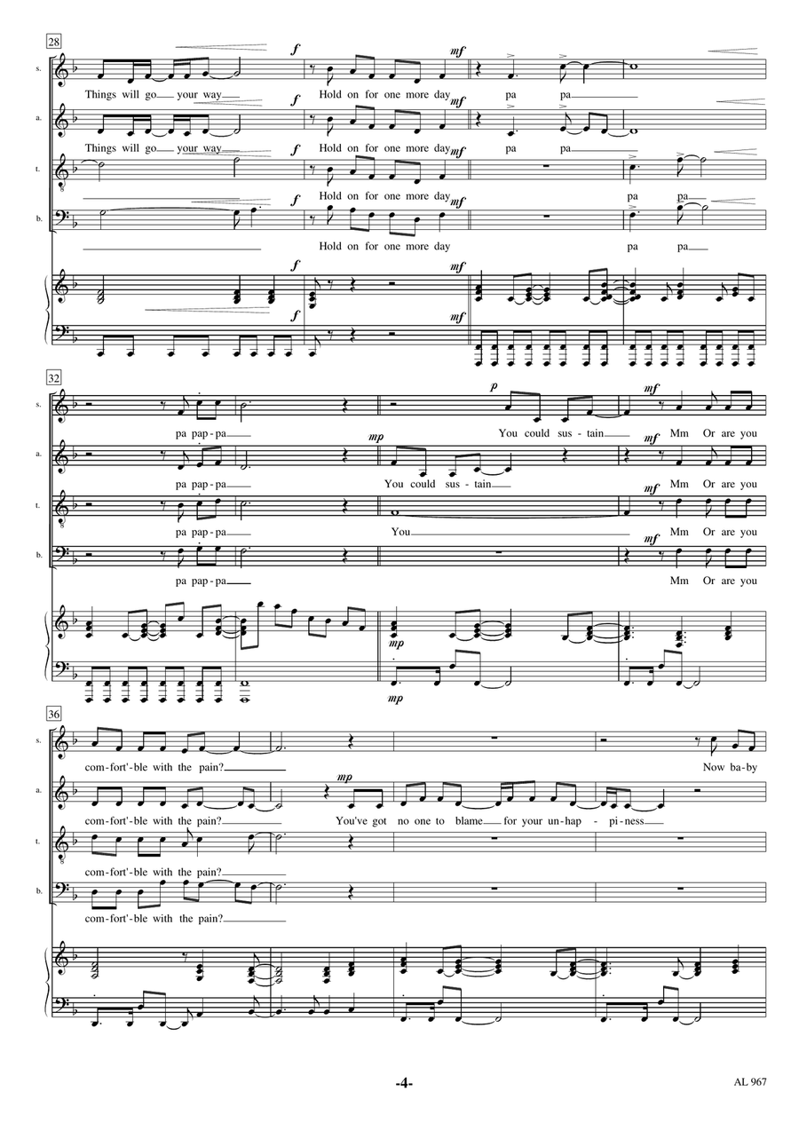 Hold On 4-Part scores gallery preview page 4