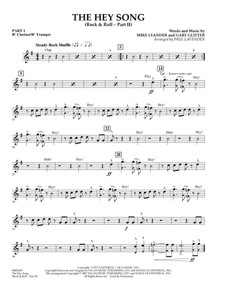 The Hey Song (Rock & Roll Part II) (Flex-Band) - Pt.1 - Bb Clarinet/Bb Trumpet
