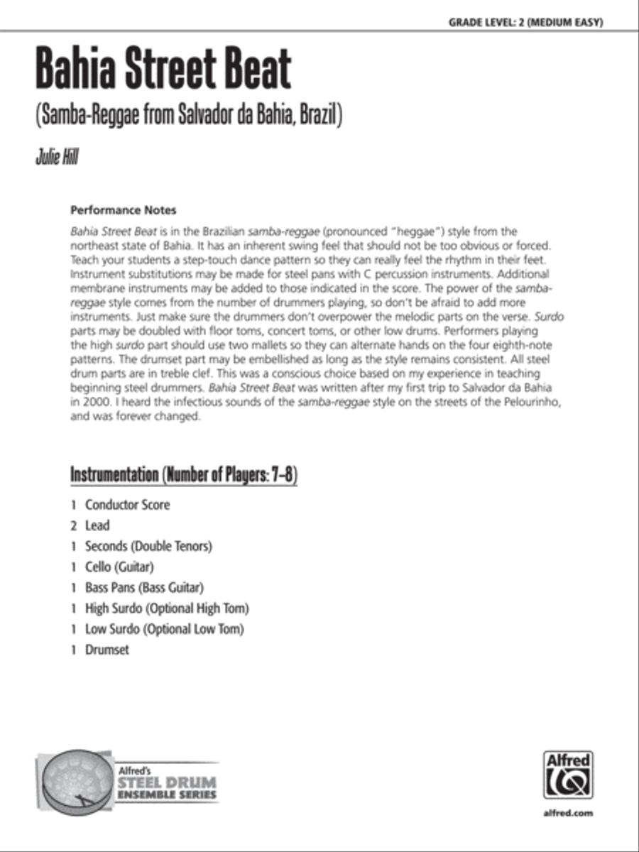 Bahia Street Beat Steel Drum Band scores gallery preview page 2