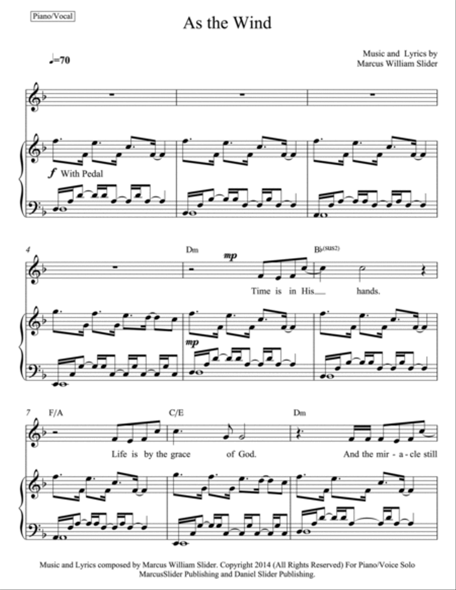 As the Wind Voice scores gallery preview page 7