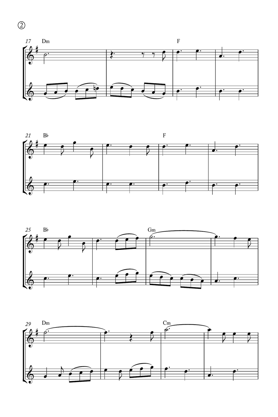 Oh Holy night Woodwind Duet scores gallery preview page 2