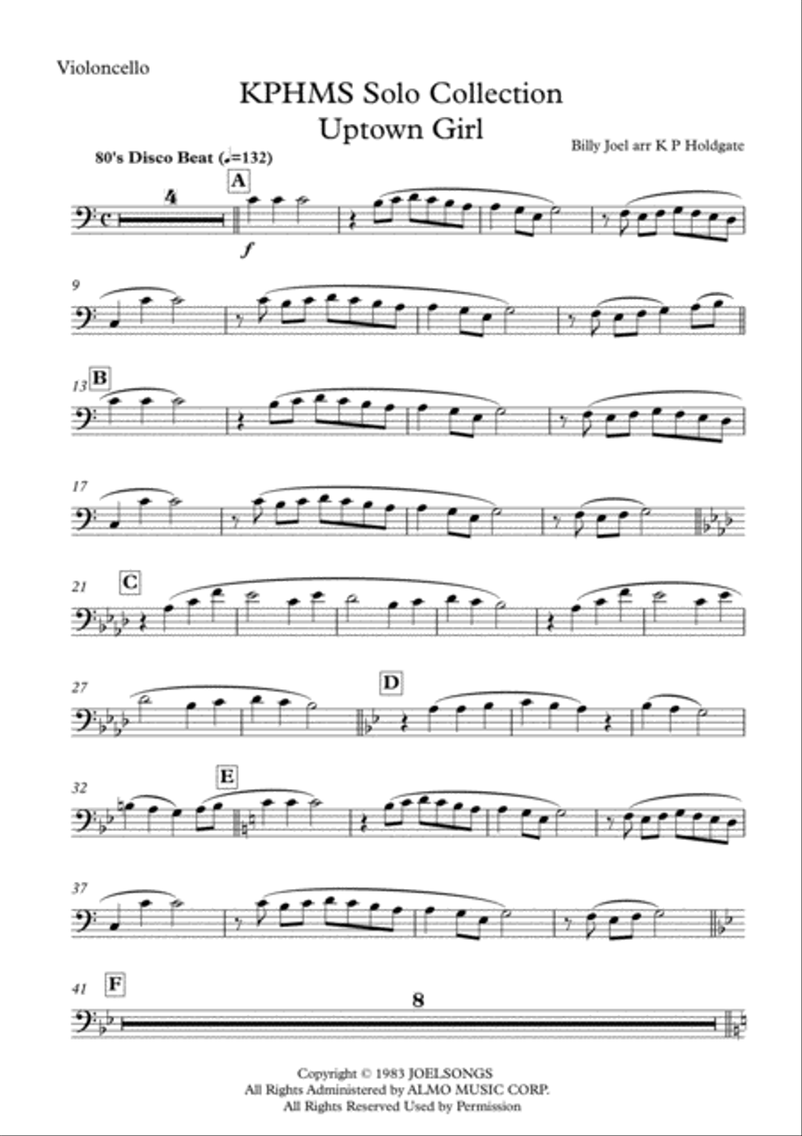 Uptown Girl Piano scores gallery preview page 4