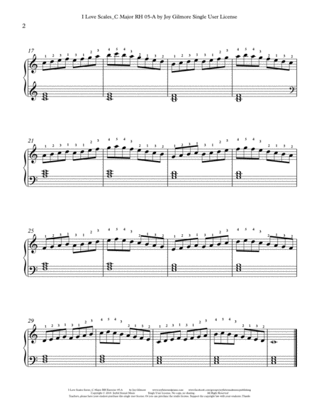 I Love Scales in C Major for the Right Hand Exercise 05 image number null