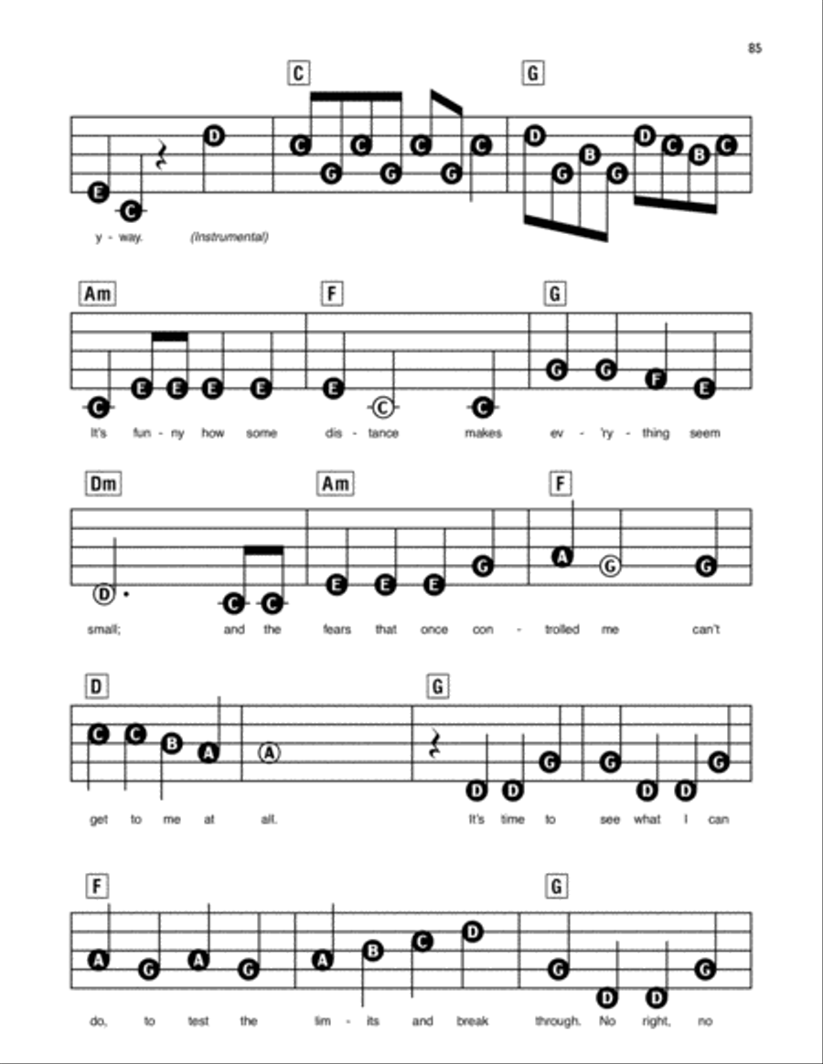 Let It Go (from Frozen) Electronic Keyboard scores gallery preview page 4