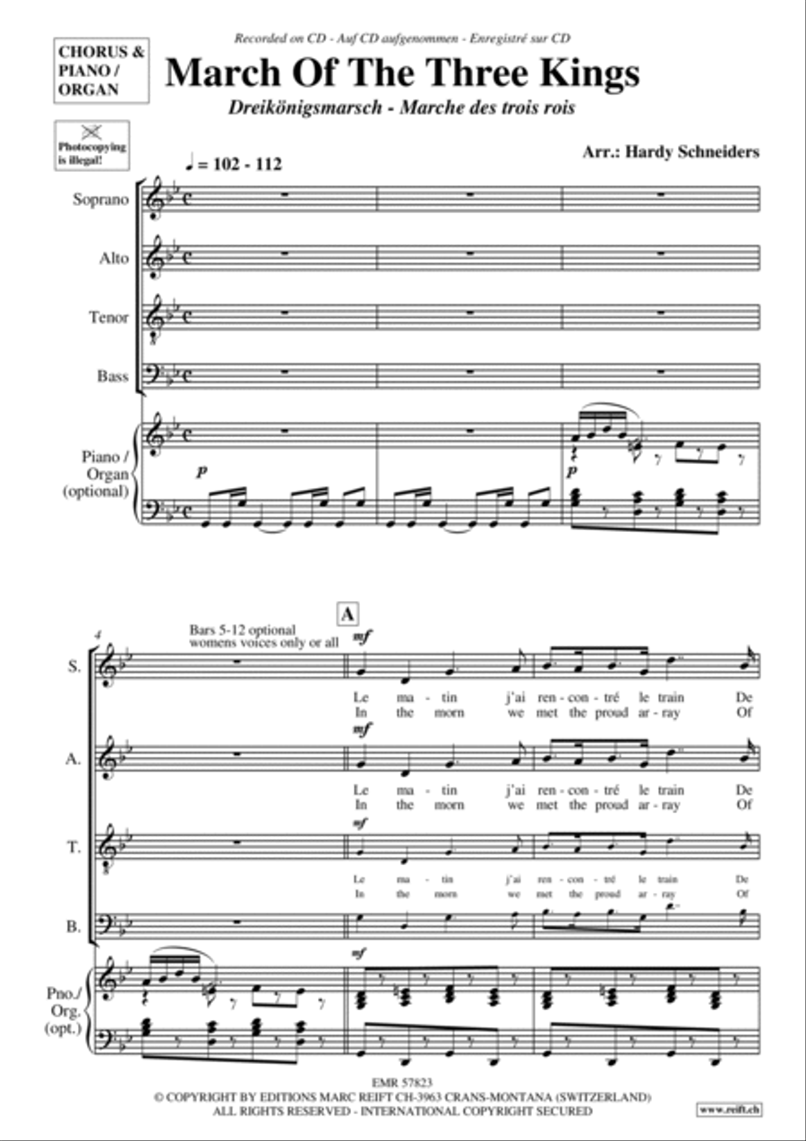 March Of The Three Kings Choir scores gallery preview page 3