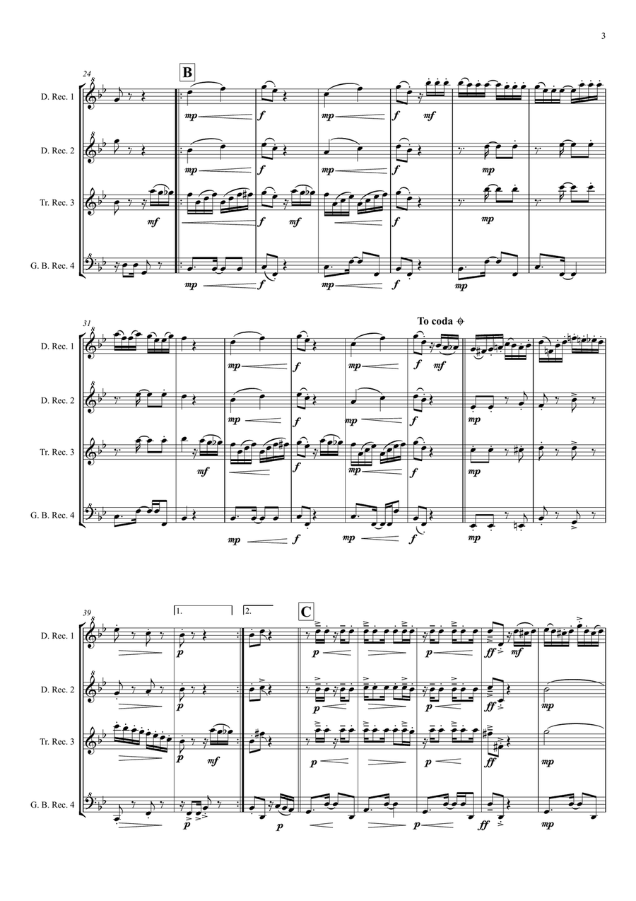 Tico Tico (tico Tico No Fuba) Woodwind Quartet scores gallery preview page 3