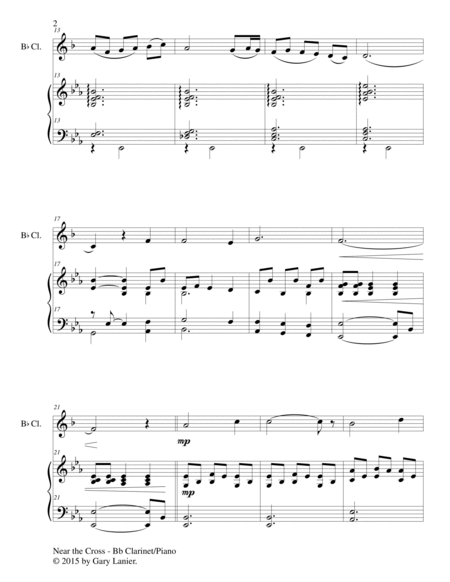 NEAR THE CROSS (Duet – Bb Clarinet and Piano/Score and Parts) image number null