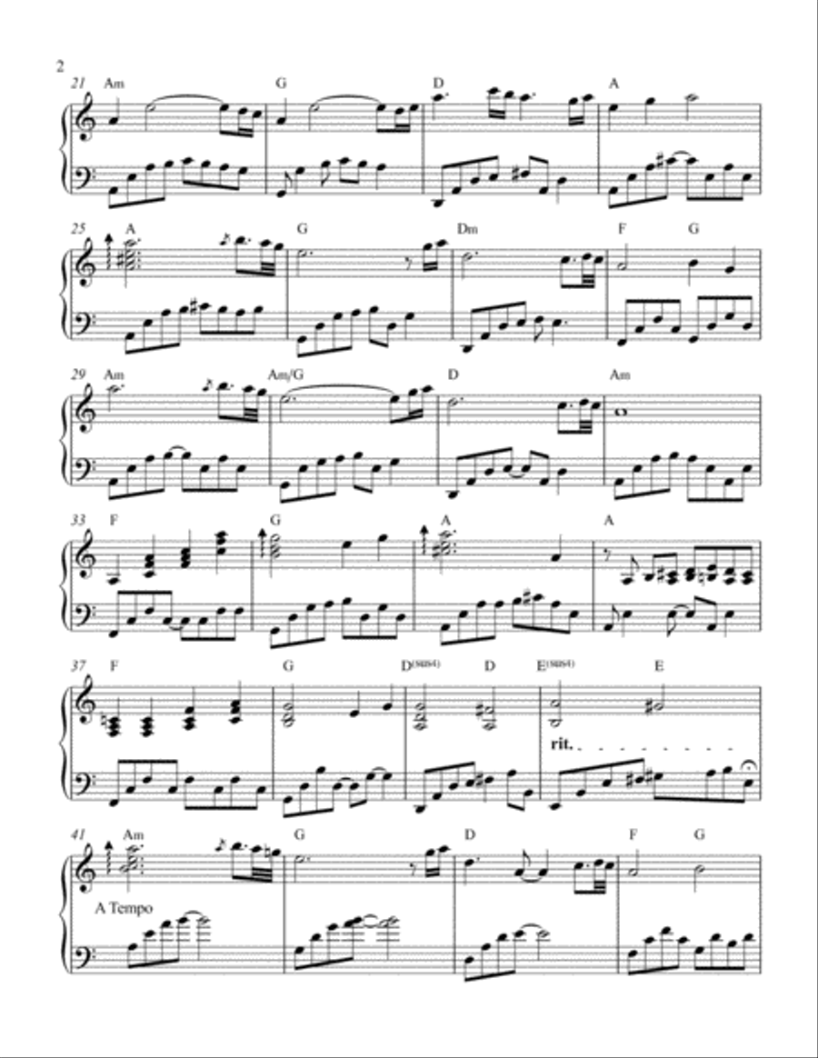 Naruto Main Theme Naruto Main Theme Piano Solo scores gallery preview page 2