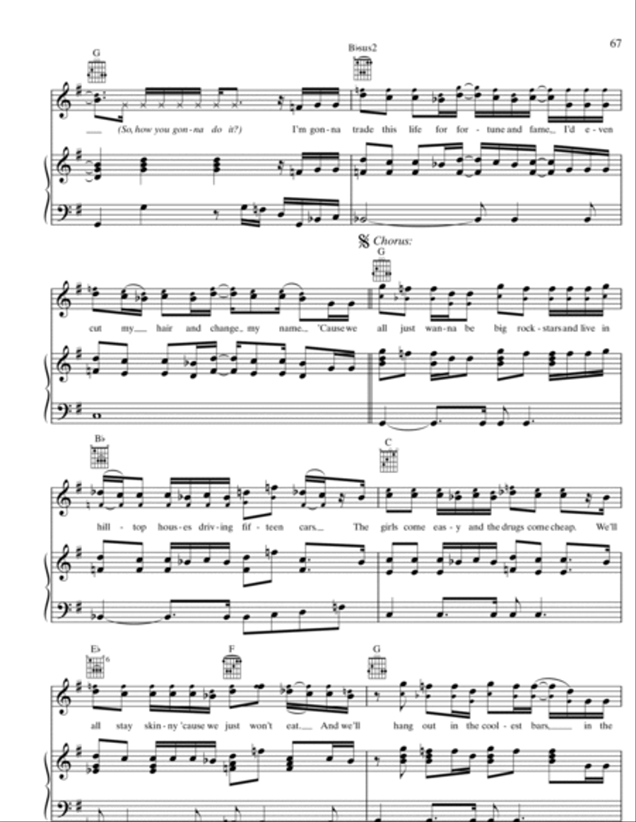 Rockstar Piano, Vocal, Guitar scores gallery preview page 3