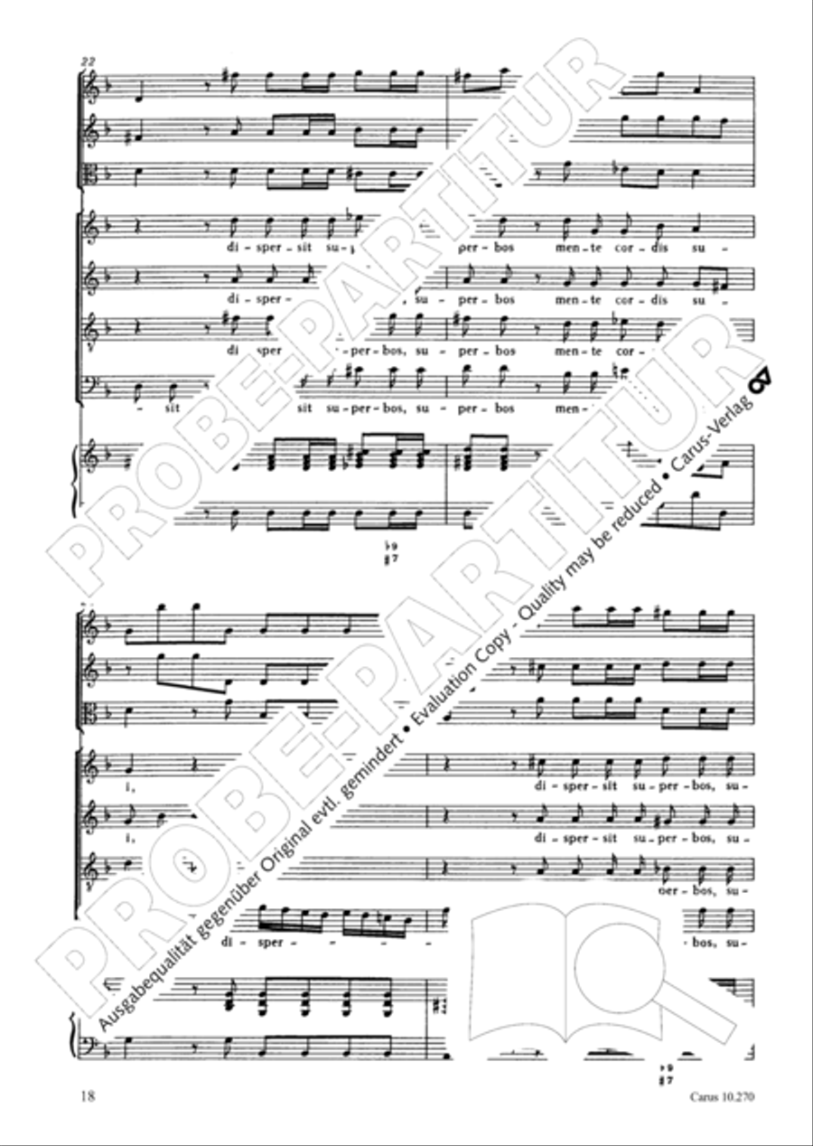 Magnificat in B flat major 4-Part scores gallery preview page 19