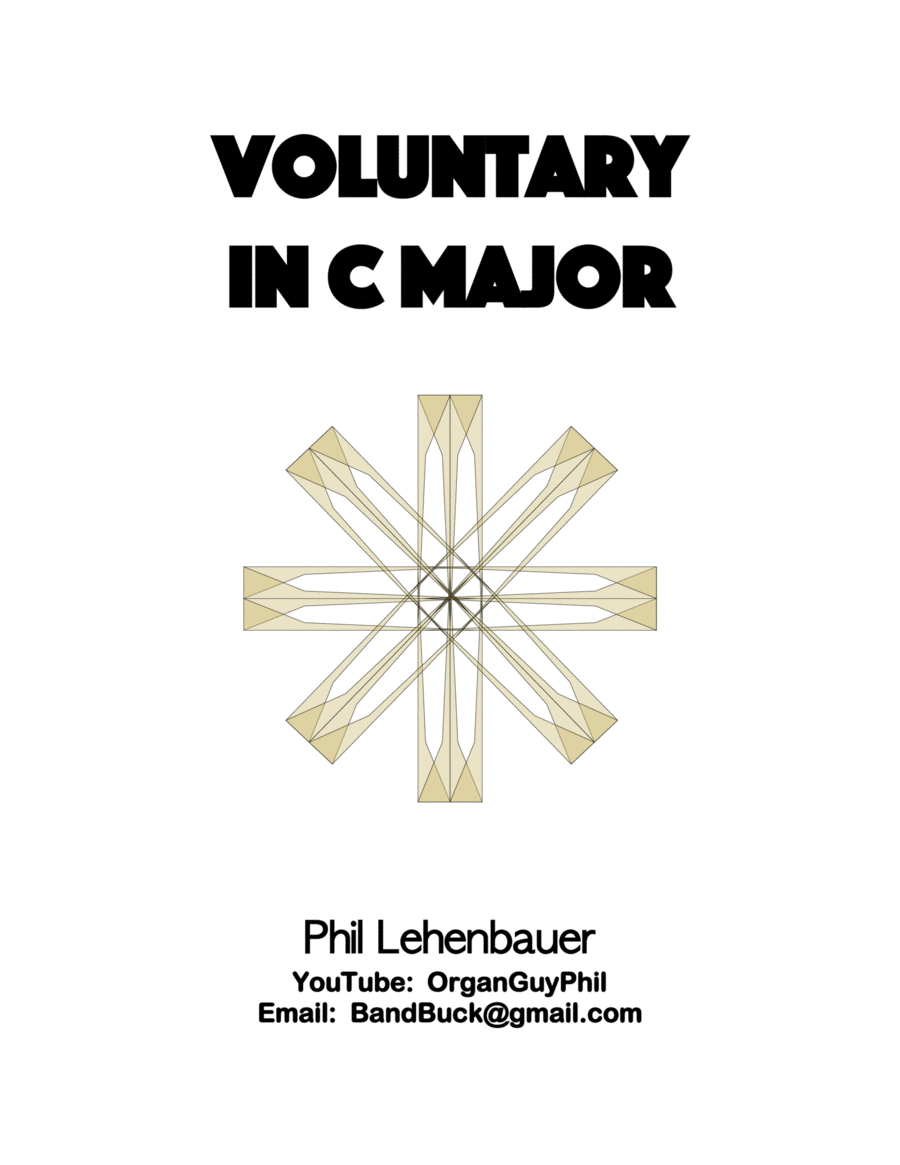 Voluntary in C major, organ work by Phil Lehenbauer Organ Solo scores gallery preview page 1