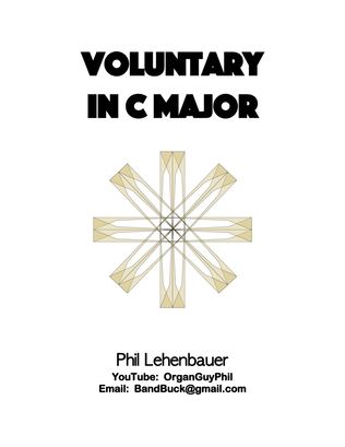 Book cover for Voluntary in C major, organ work by Phil Lehenbauer